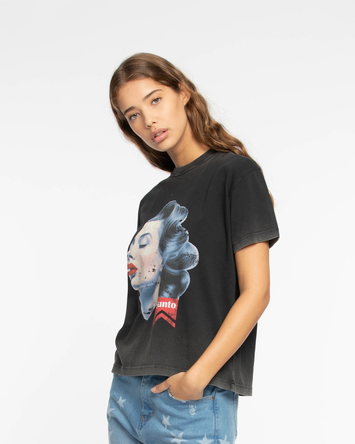 Biker Girl T-Shirt Black