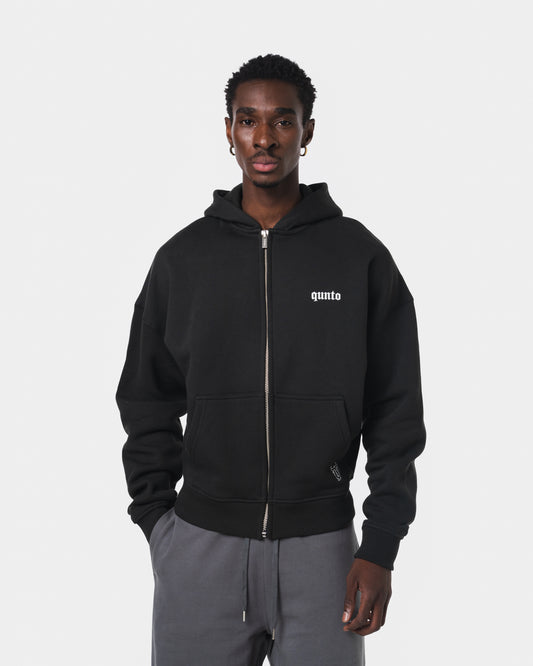 ESSENTIALS ZIPPER HOODIE BLACK