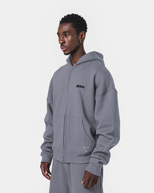 ESSENTIALS ZIPPER HOODIE GREY