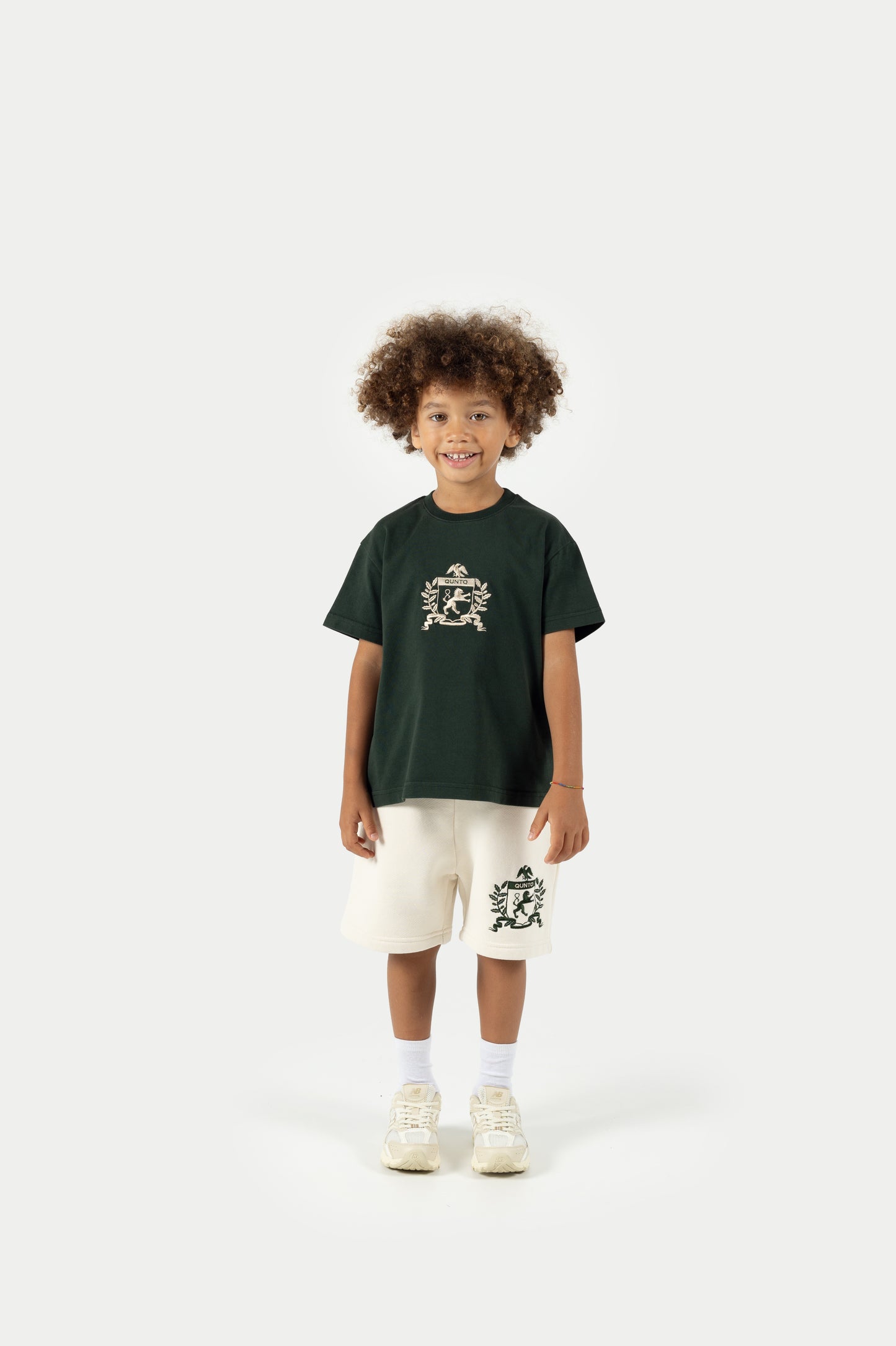 Qunto Crest T-Shirt Green Kids
