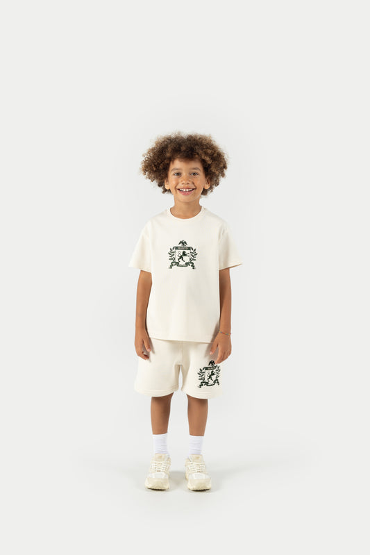 Qunto Crest T-Shirt Cream Kids