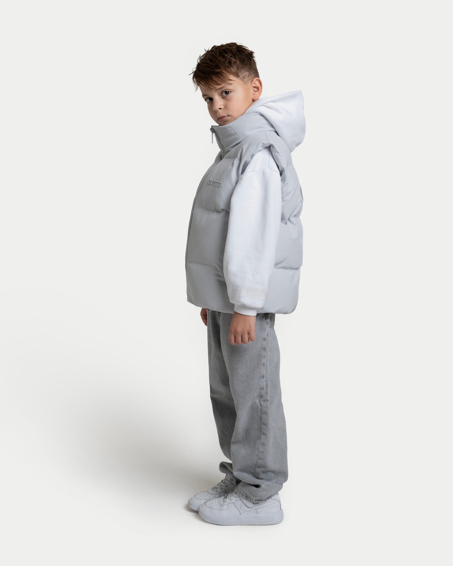 Super Puffer Vest Silver KIDS