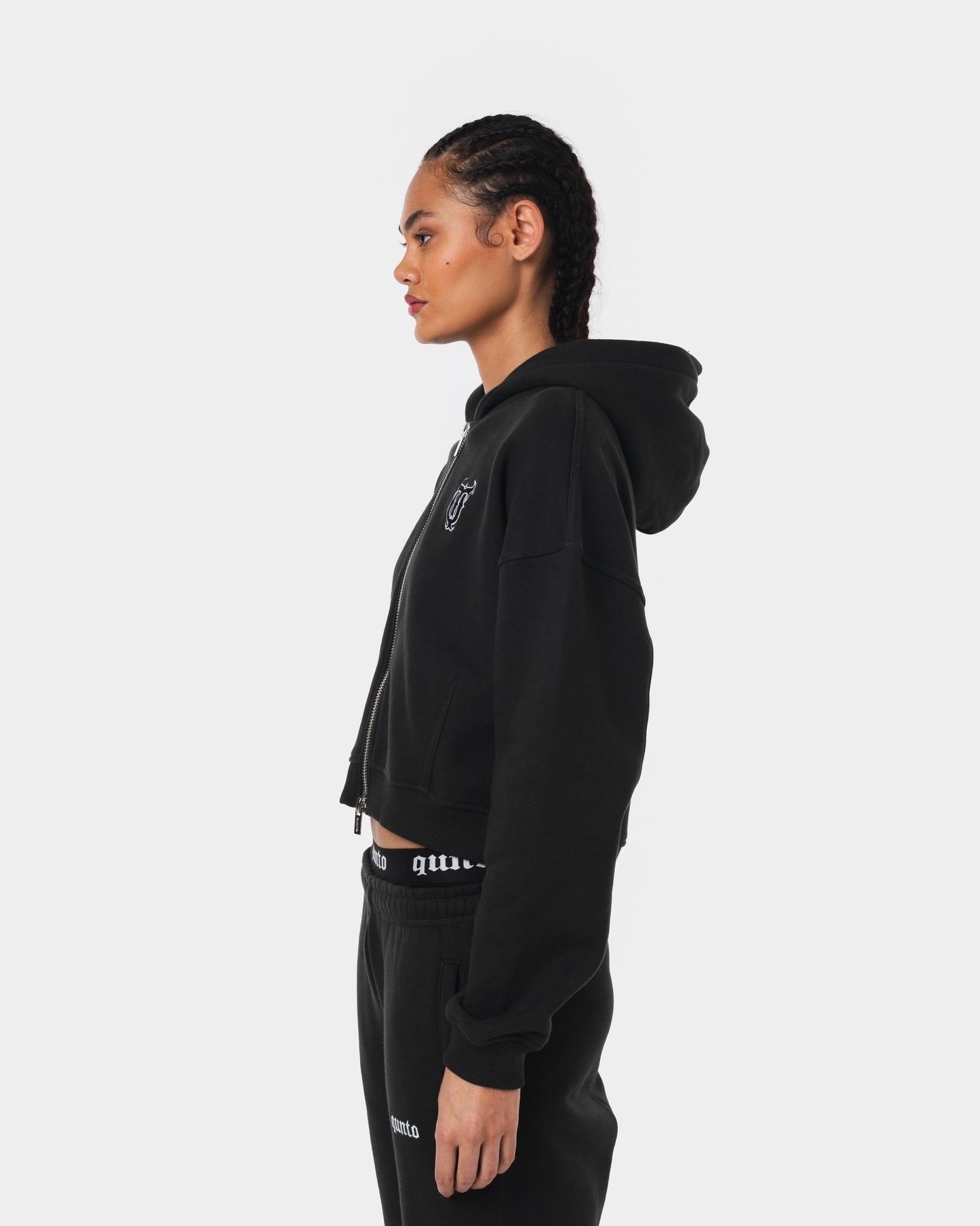 W CROPPED CARDIGAN BLACK