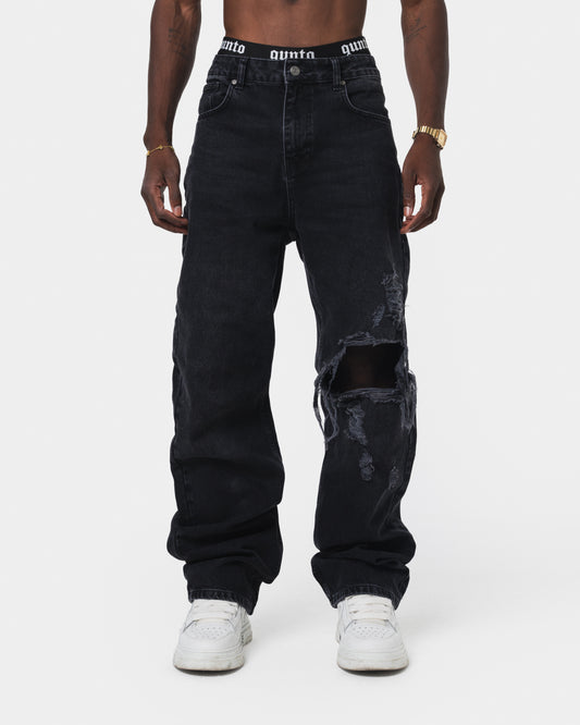 RIPPED JEANS BLACK