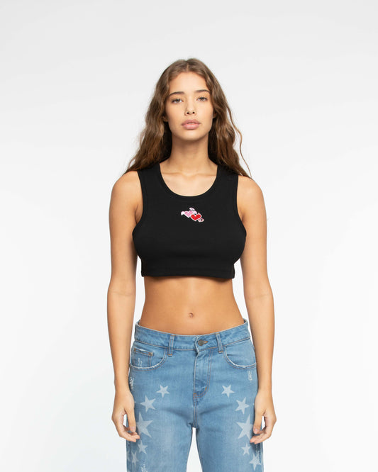 Toxic Love Crop Top Black W