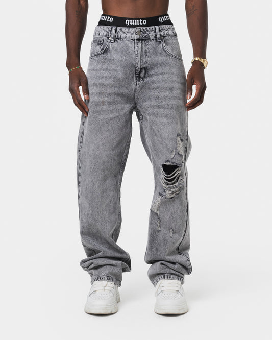 RIPPED JEANS GREY
