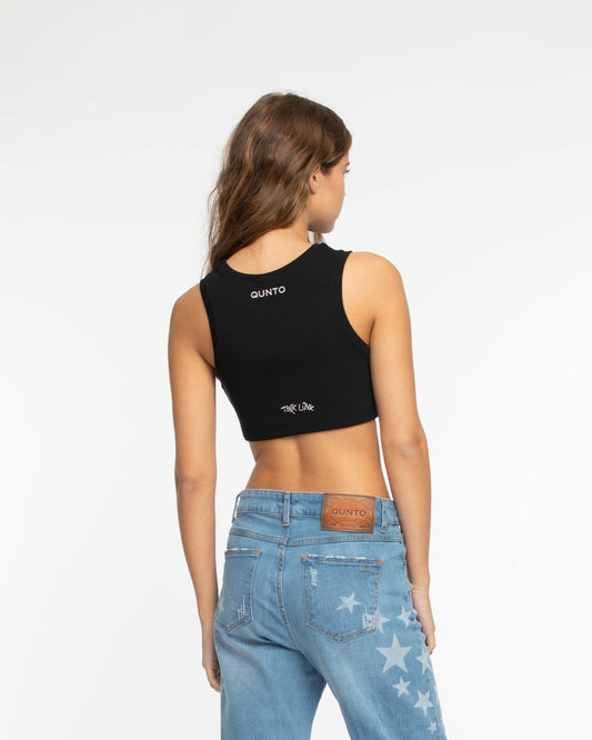 Toxic Love Crop Top Black W