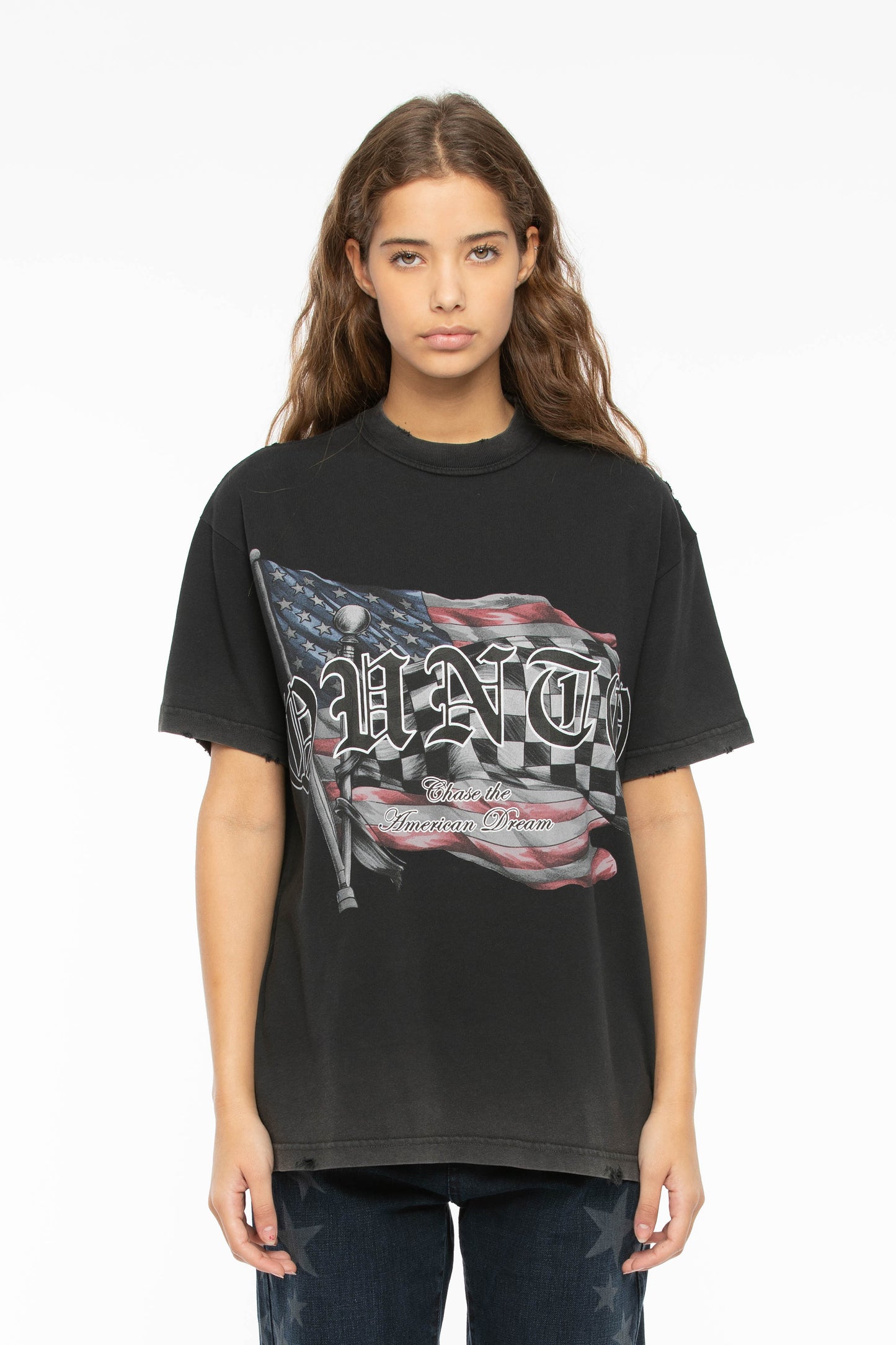American Flags T-Shirt Black