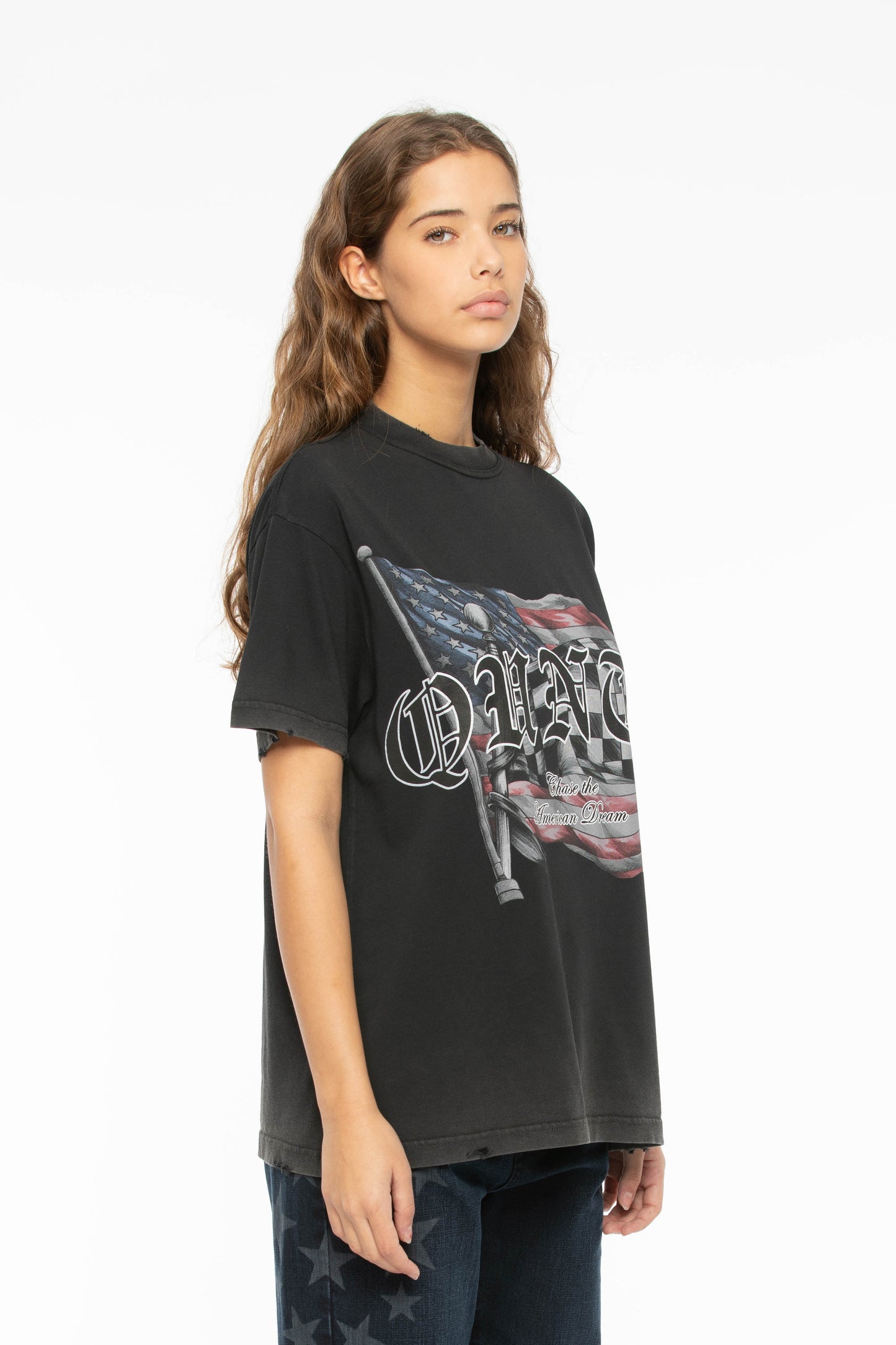 American Flags T-Shirt Black