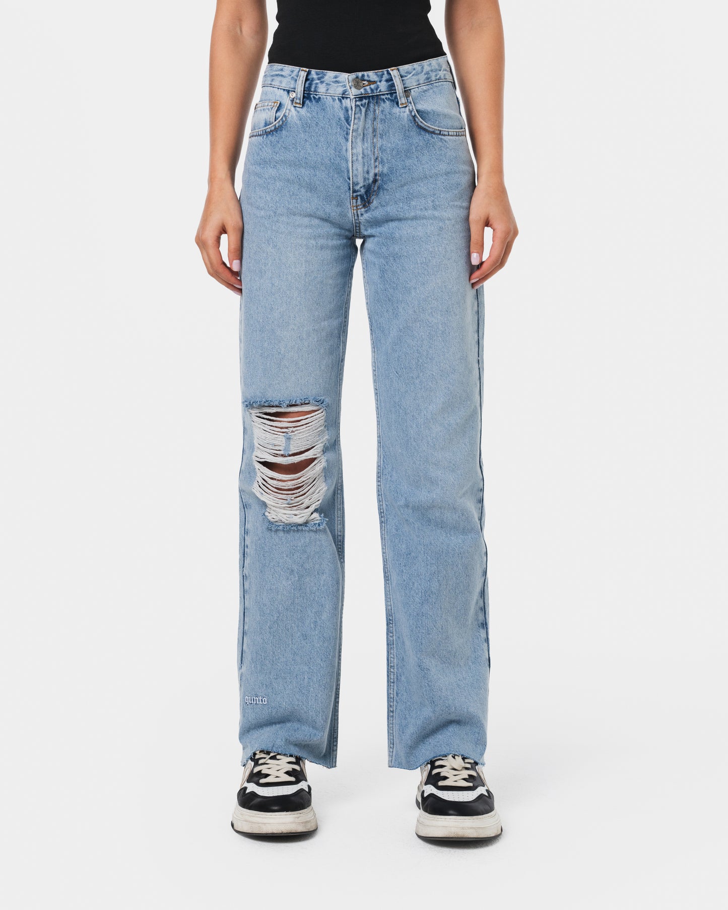 W RIPPED JEANS BLUE