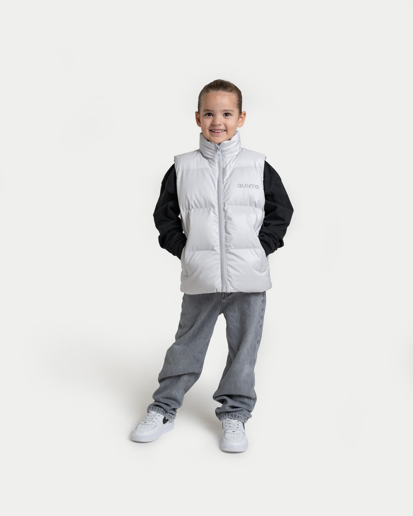 Super Puffer Vest Silver KIDS