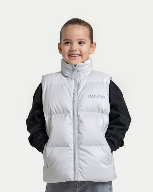 Super Puffer Vest Silver KIDS