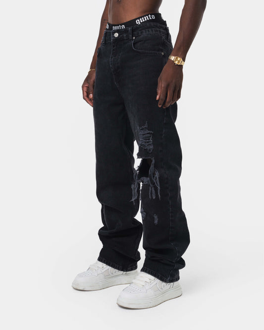 RIPPED JEANS BLACK