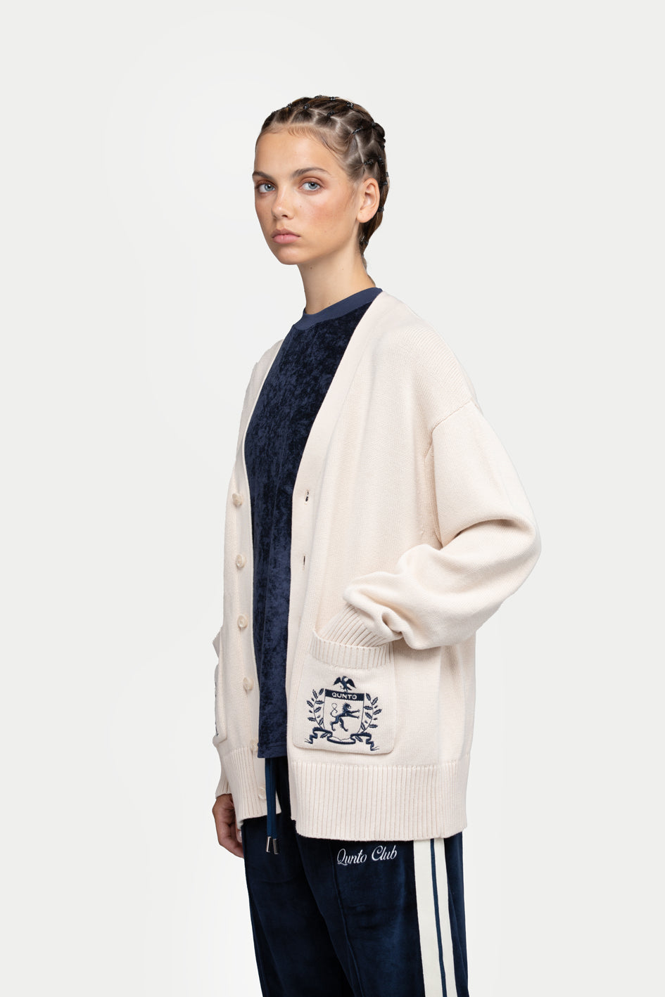 CREST CREAM CARDIGAN