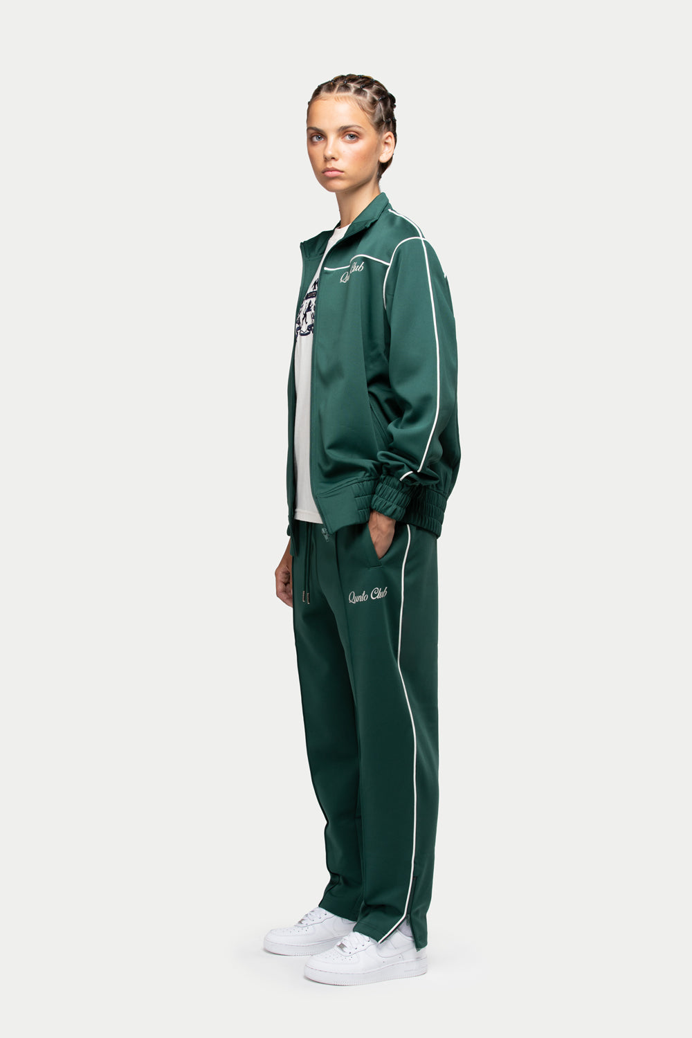 QC Pipes Track Pants Green