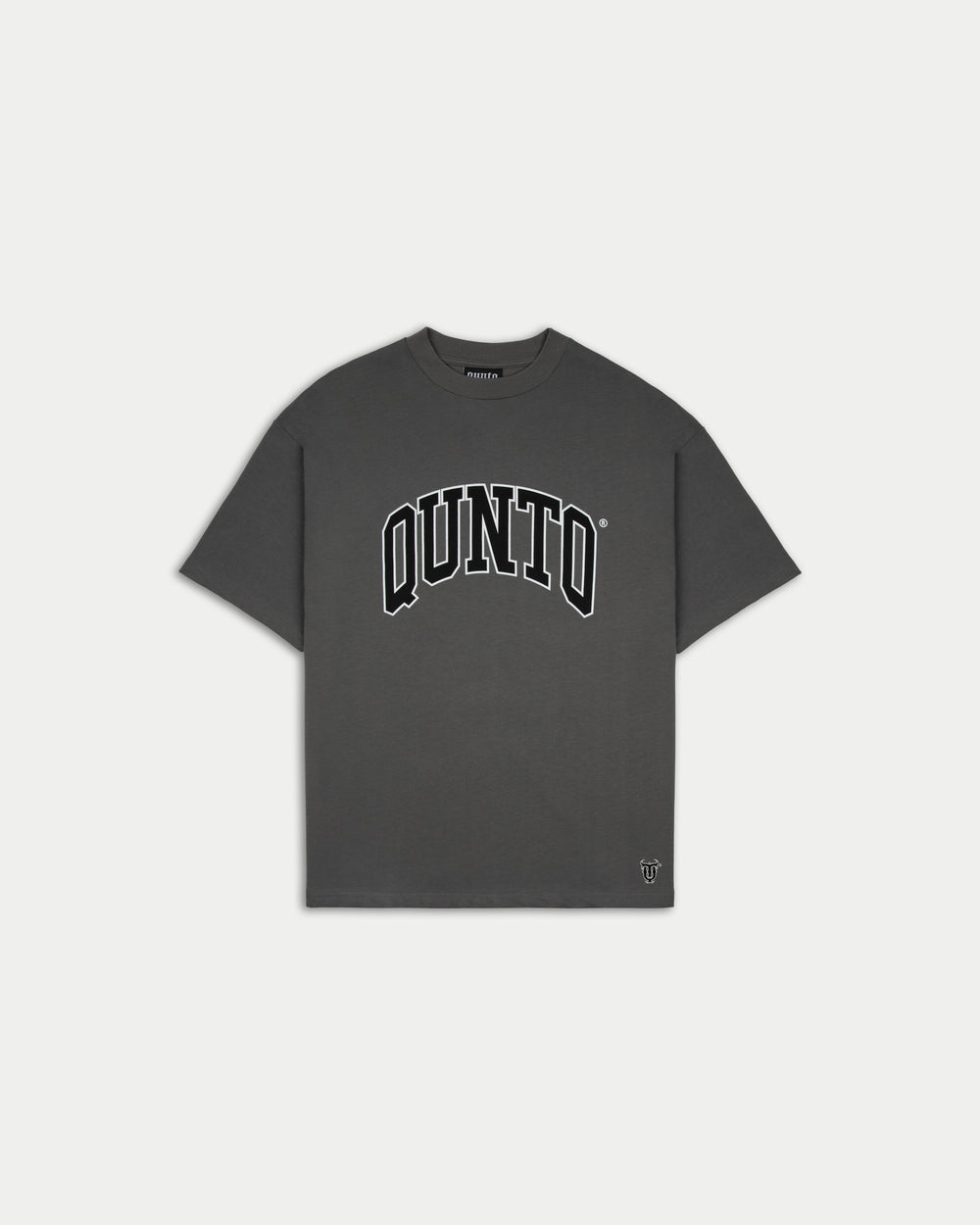 QT BLACK ON GREY TSHIRT