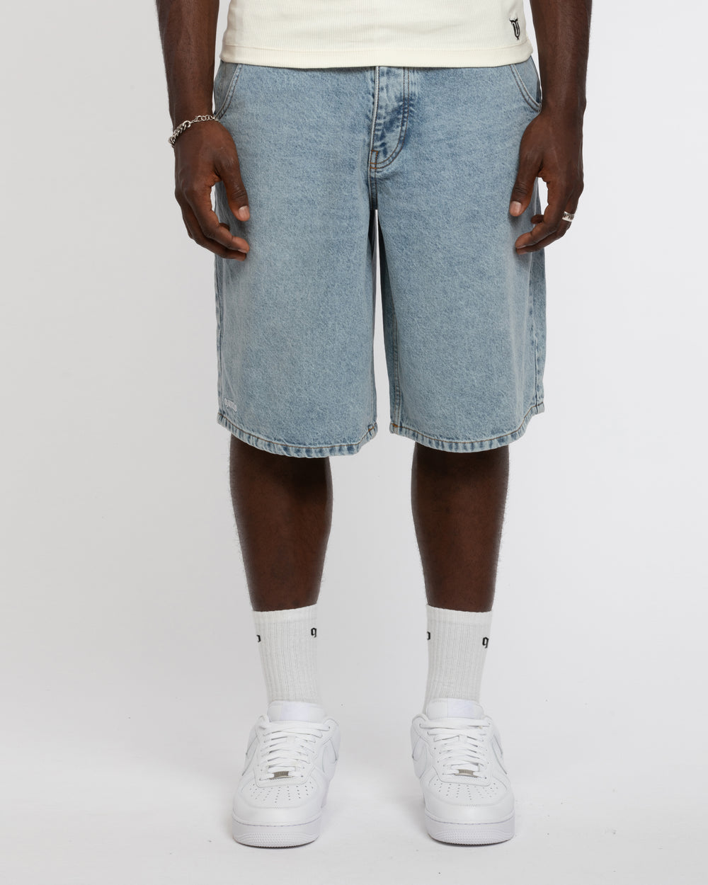 QT DENIM SHORTS BLACK