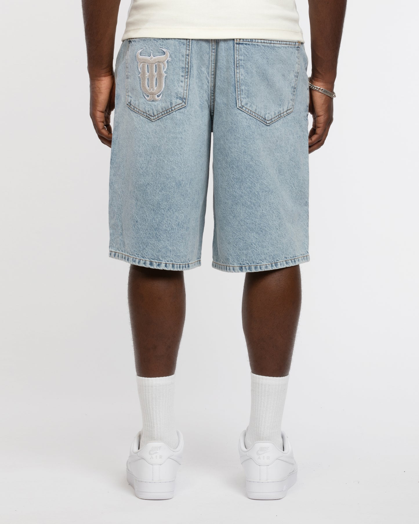 QT DENIM SHORTS BLACK