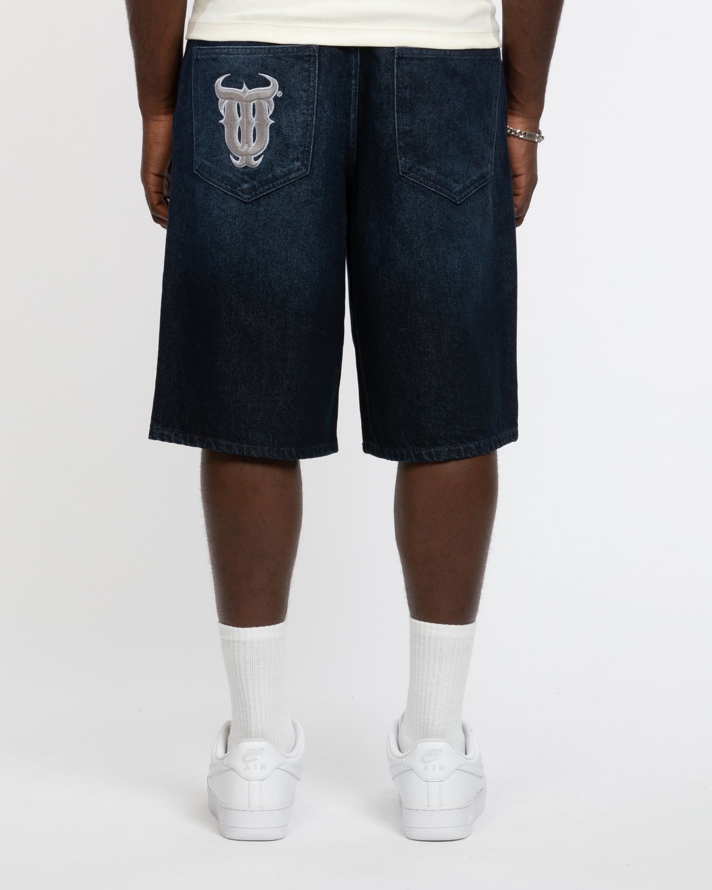 QT DENIM SHORTS BLACK