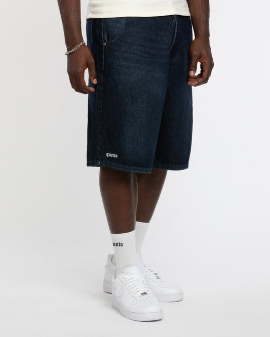 QT DENIM SHORTS DARK BLUE