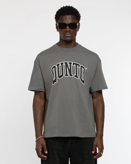 QT BLACK ON GREY TSHIRT