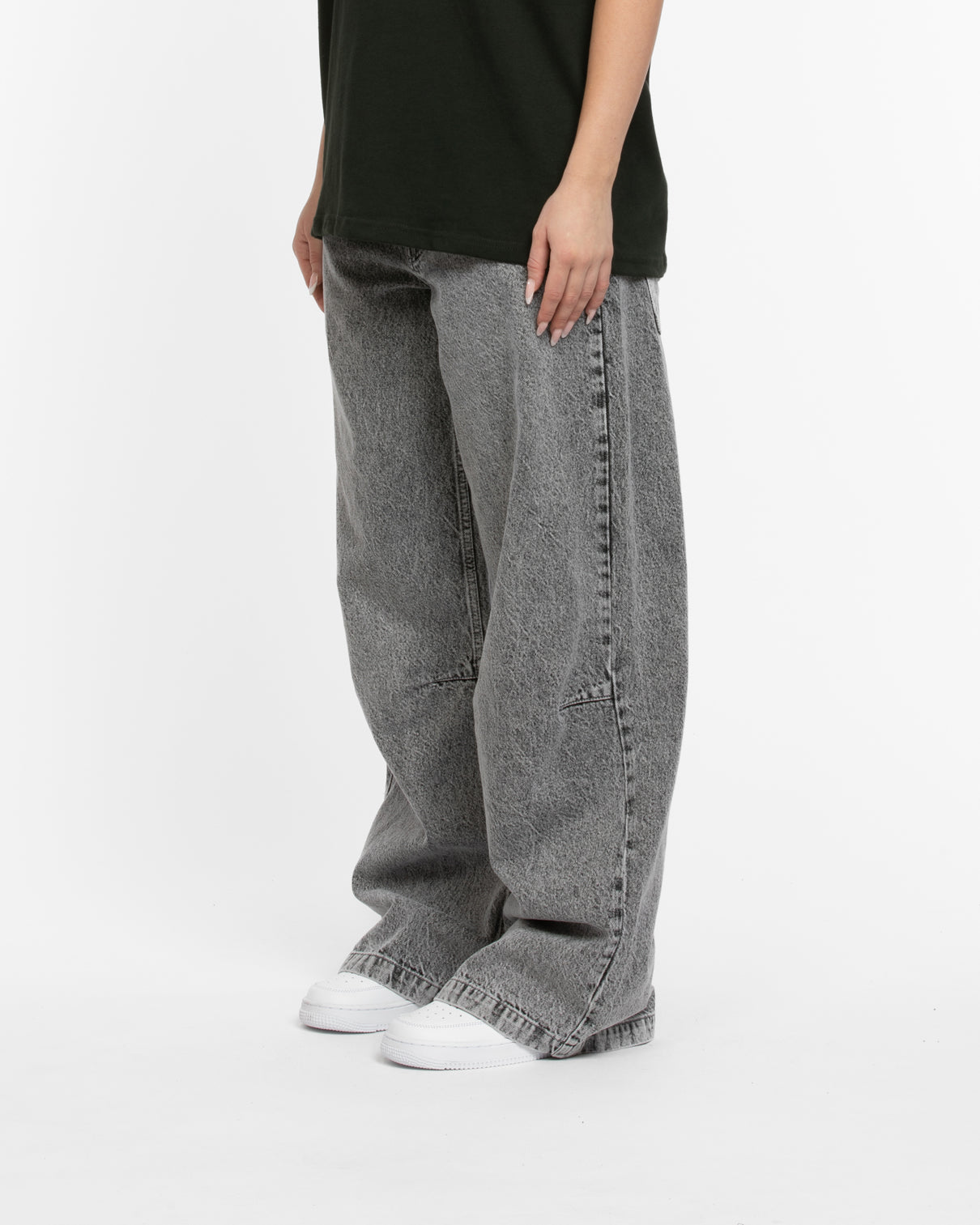W BAGGY JEANS GREY