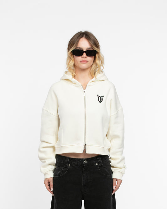 W CROPPED CARDIGAN CREAM