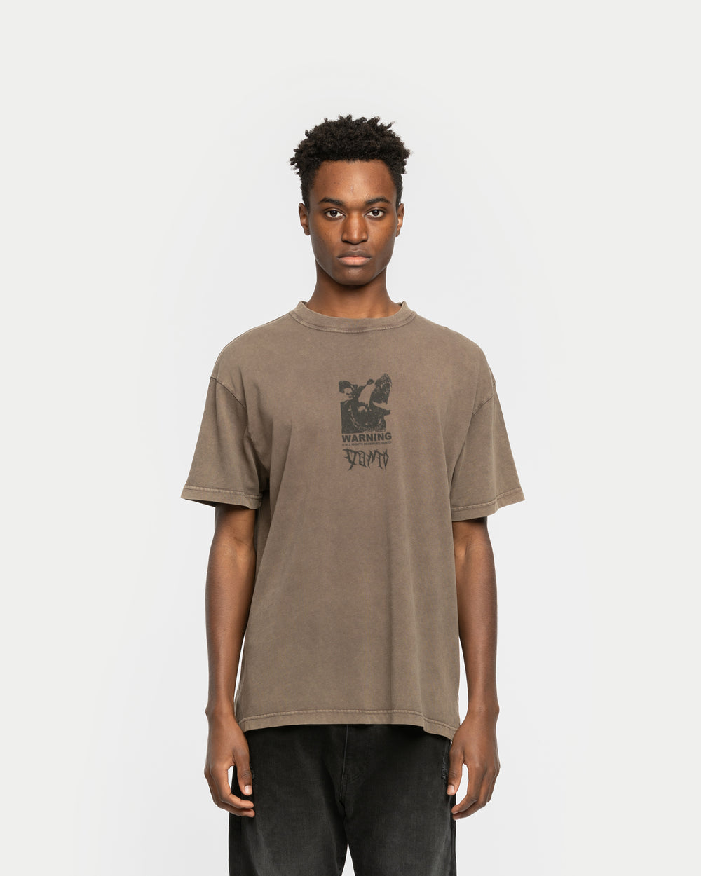 Warning T-Shirt Mad Brown