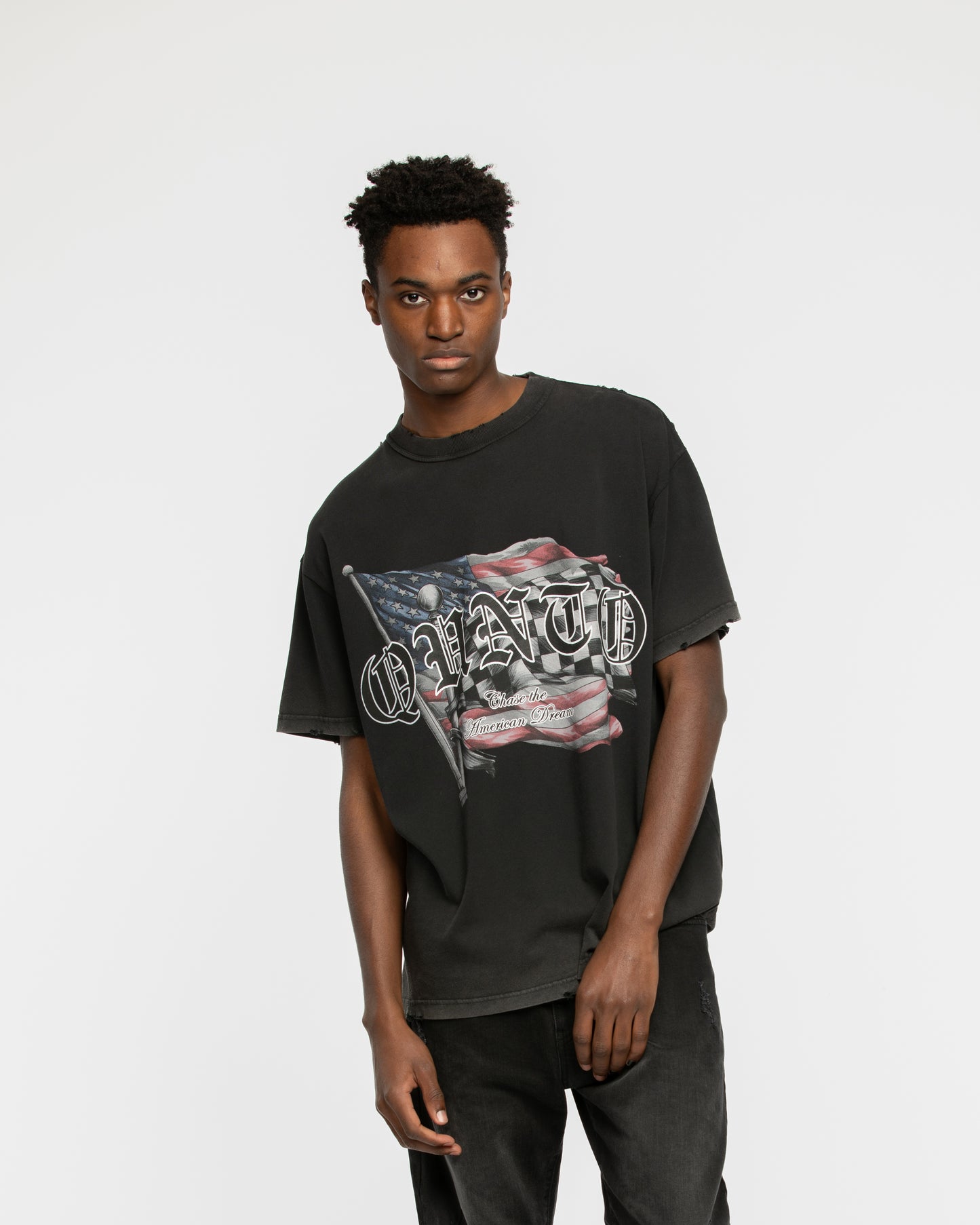 American Flags T-Shirt Black