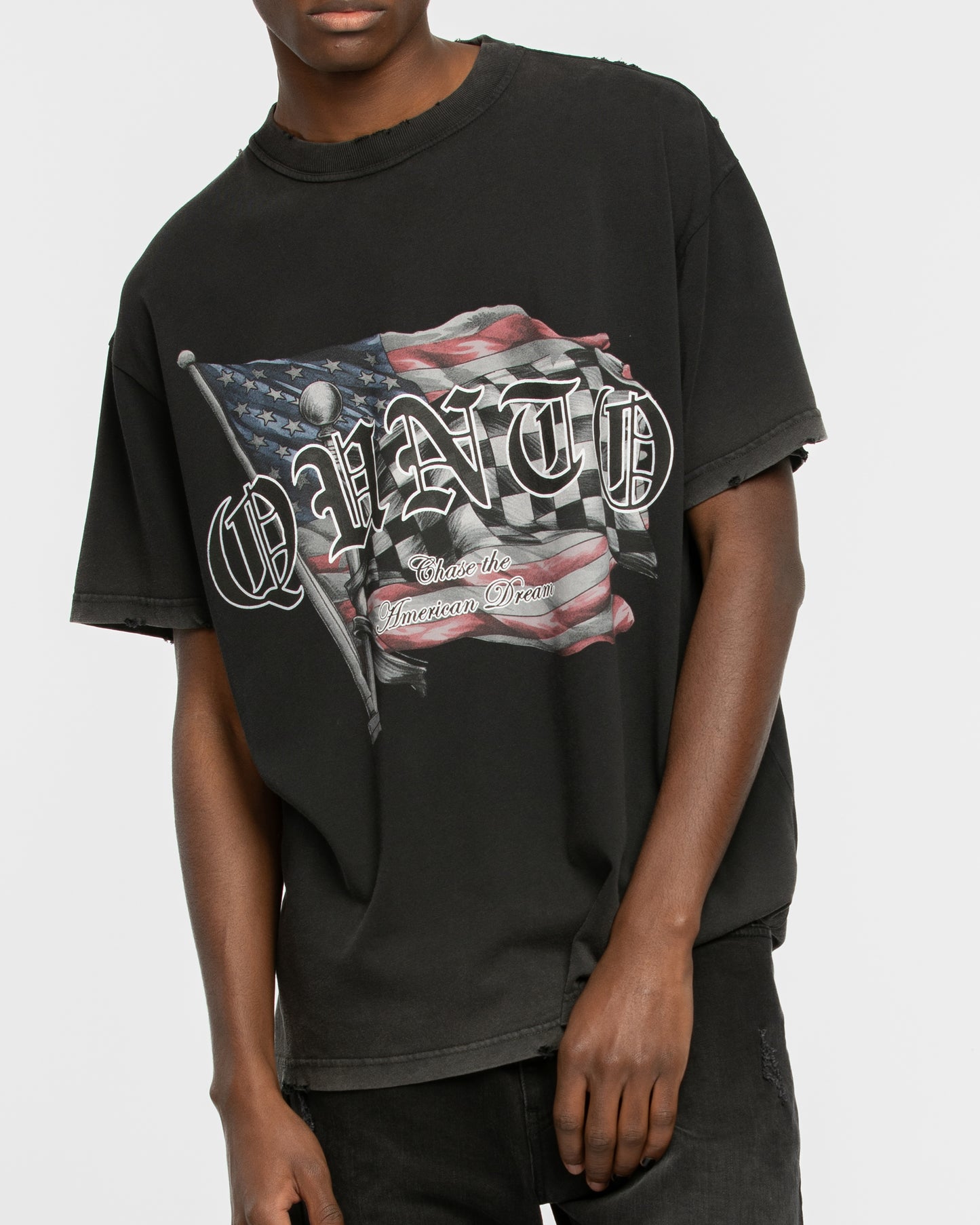 American Flags T-Shirt Black