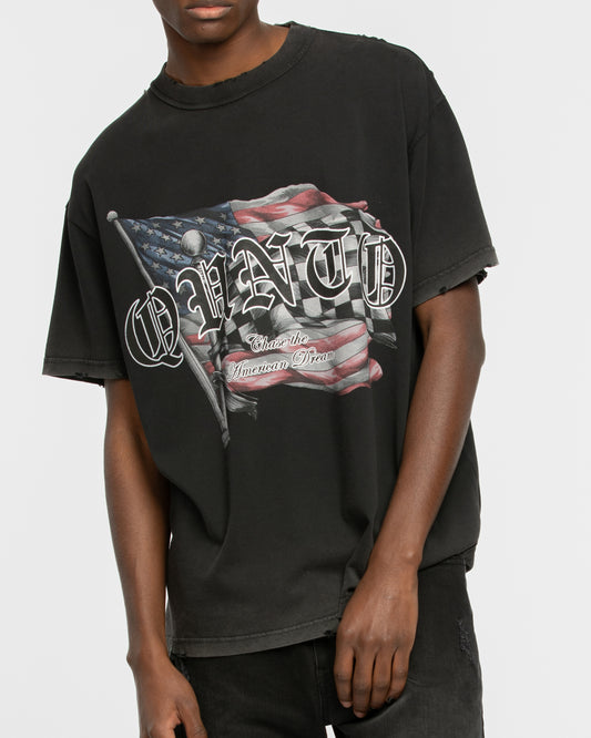 American Flags T-Shirt Black