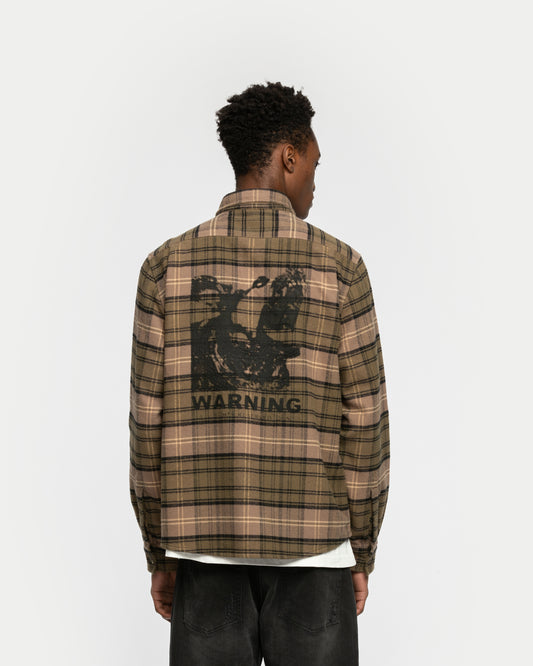 Warning Flannel Shirt
