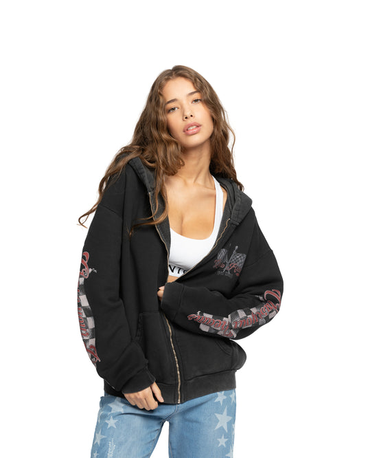 Pit Stop Zipper Hoodie