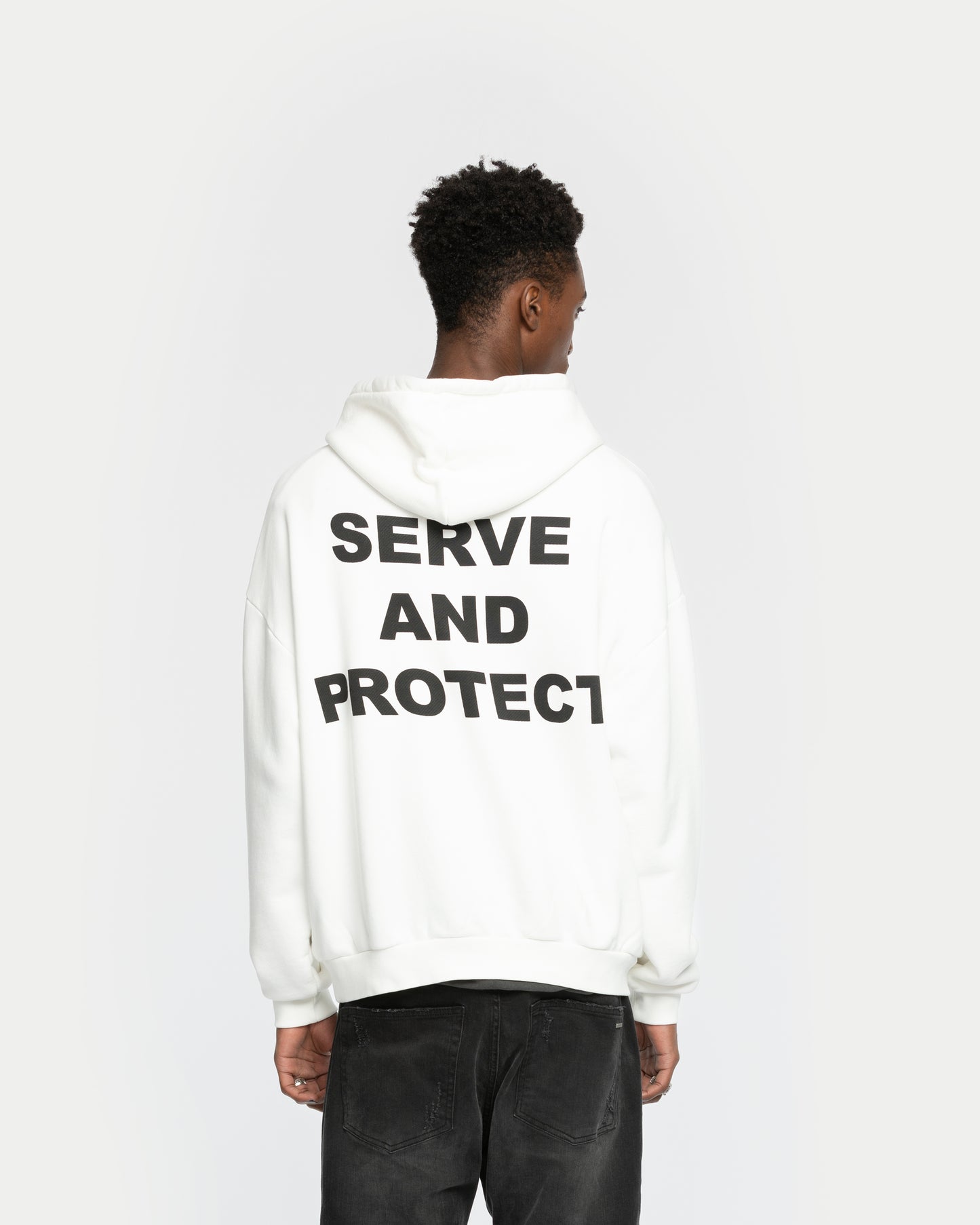 Serve and Protect Hoodie White