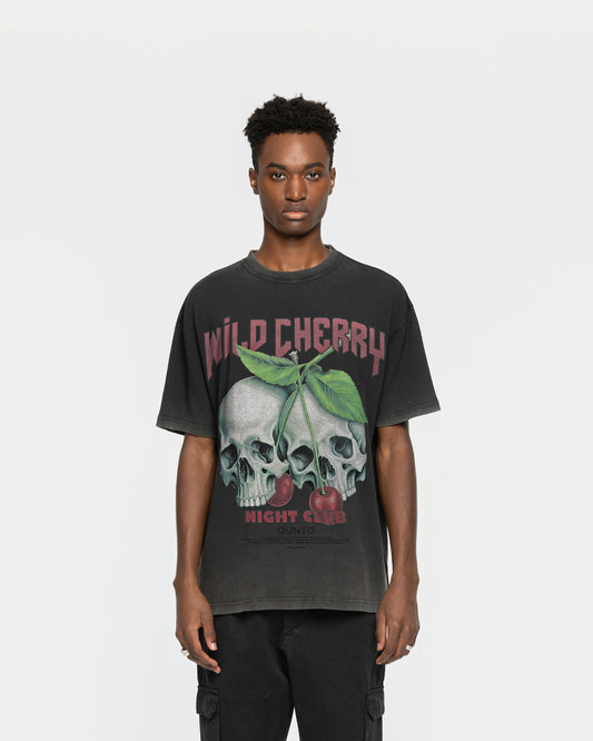 Wild Cherry Front T-Shirt Black