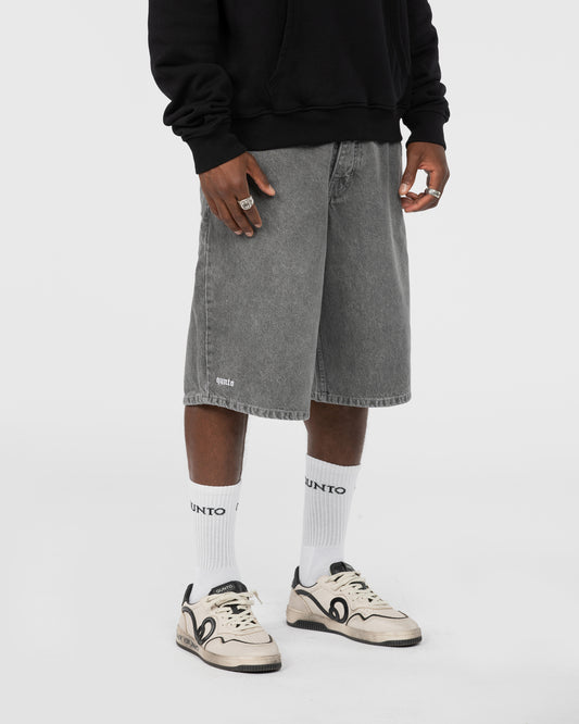 QT DENIM SHORTS GREY