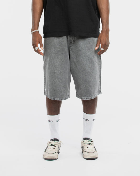 QT DENIM SHORTS GREY