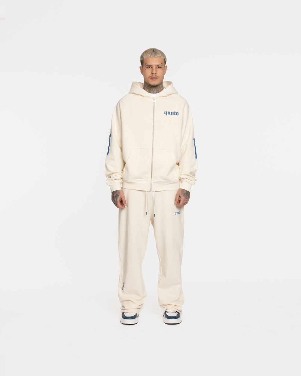 Zipper Hoodie Arrows Cream