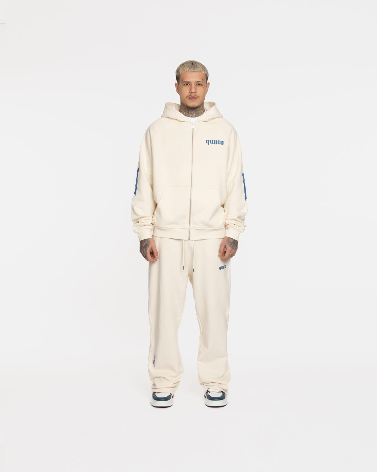 Zipper Hoodie Arrows Cream