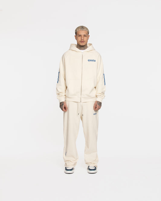 Zipper Hoodie Arrows Cream