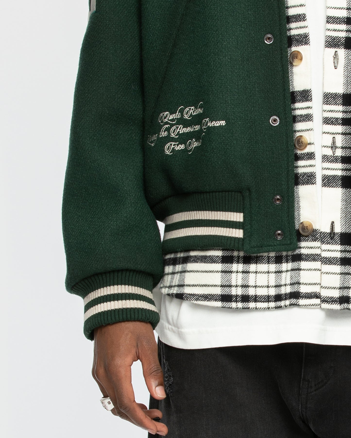 City Of Angels College Jacket Green