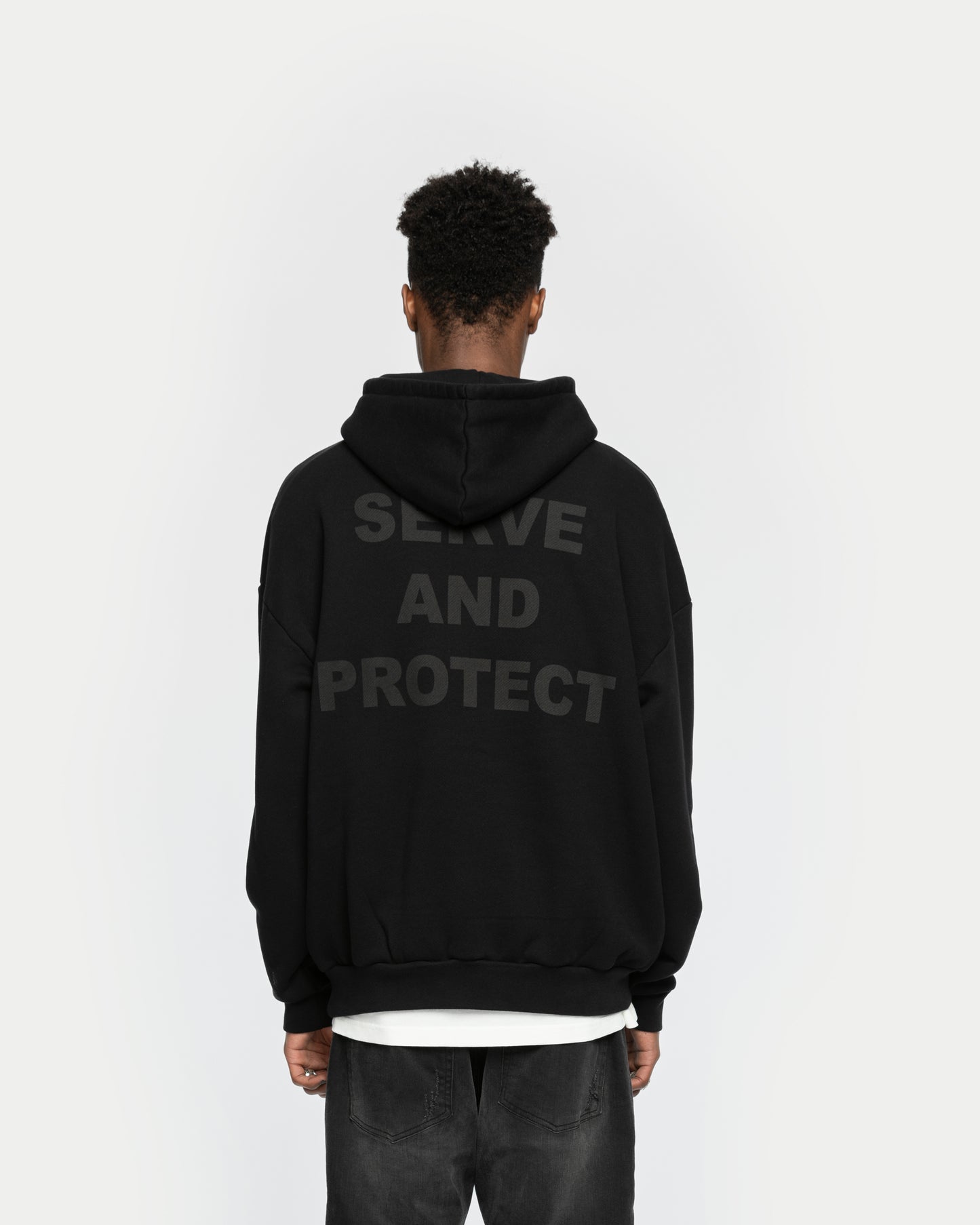 Serve and Protect Hoodie Black
