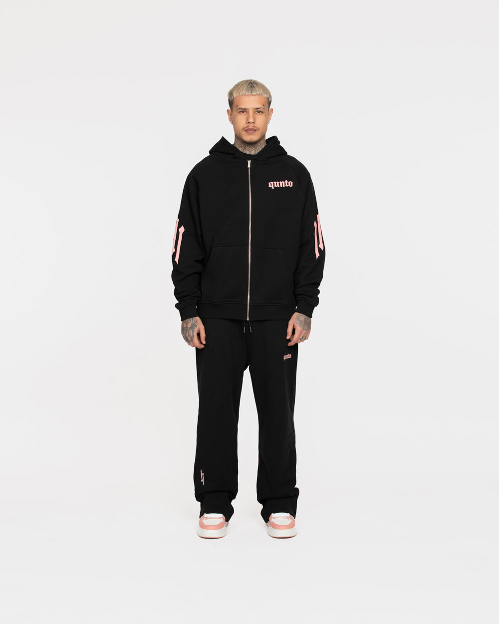 Zipper Hoodie Arrows Black