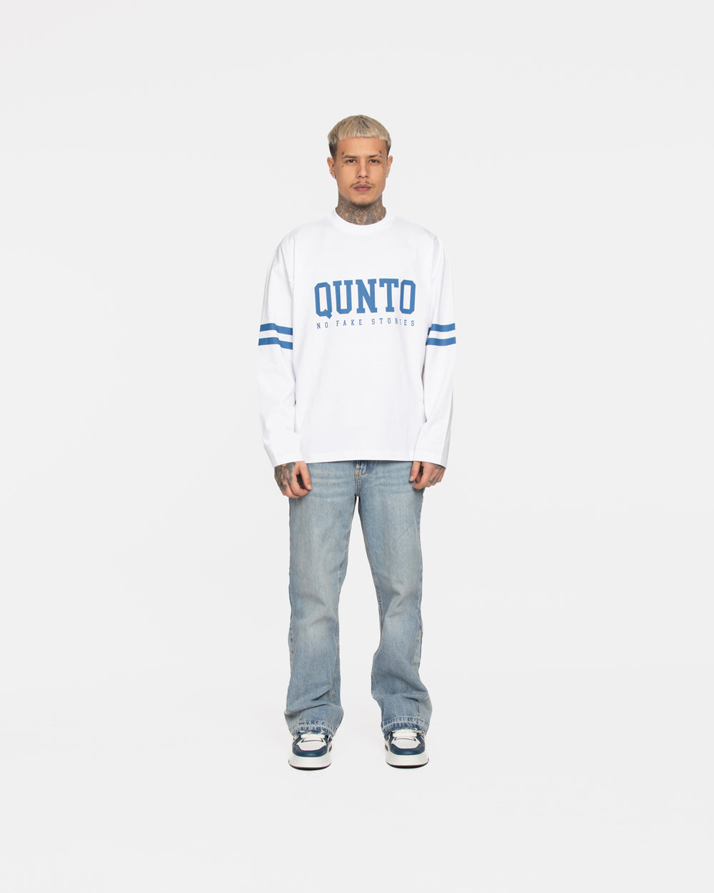 Long Sleeve Stripes White