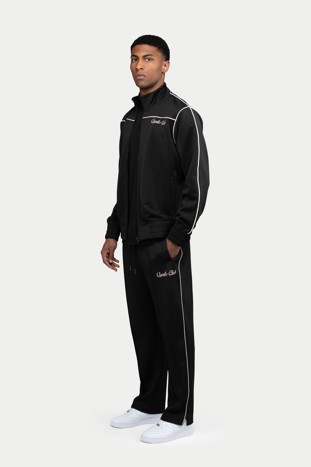 QC Pipes Track Jacket Black