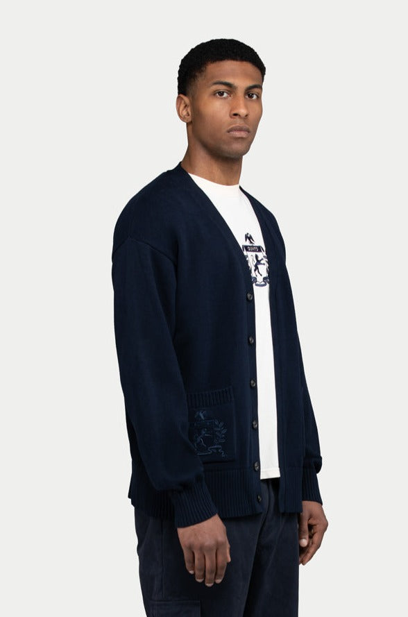Crest Blue Cardigan