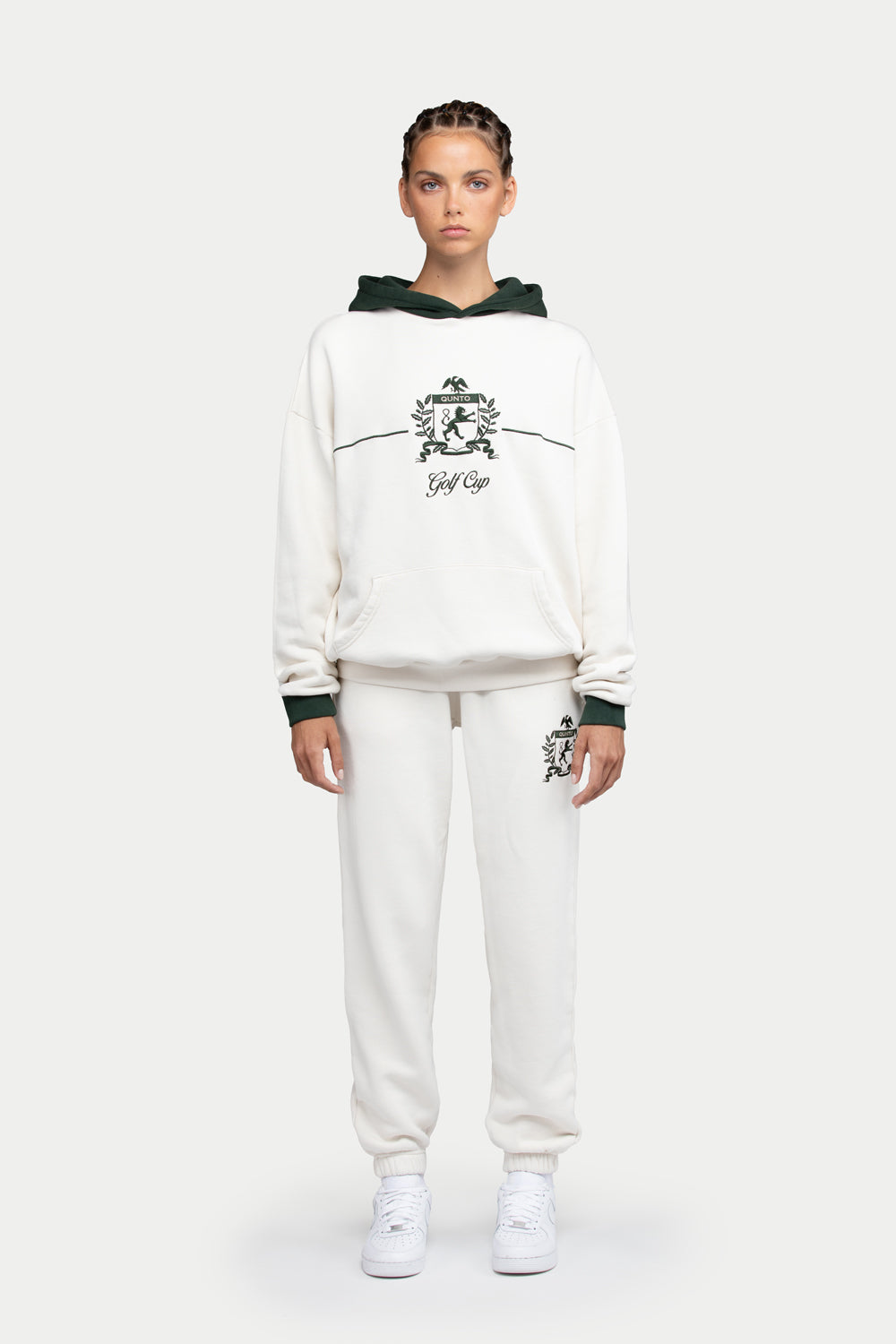 CREST CREAM HOODIE