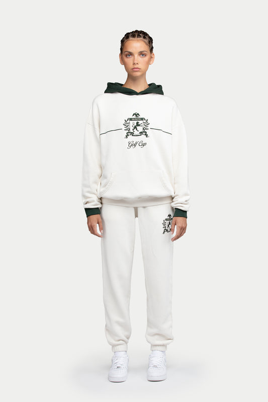CREST CREAM HOODIE
