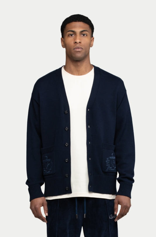 CREST BLUE CARDIGAN