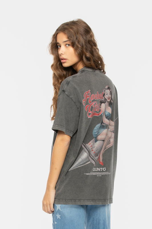 Rocket Girl T-Shirt Grey
